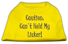 Can't Hold My Licker Screen Print Shirts Yellow XL (16)