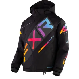 FXR Child CX Snowmobile Jacket Black/Spectrum