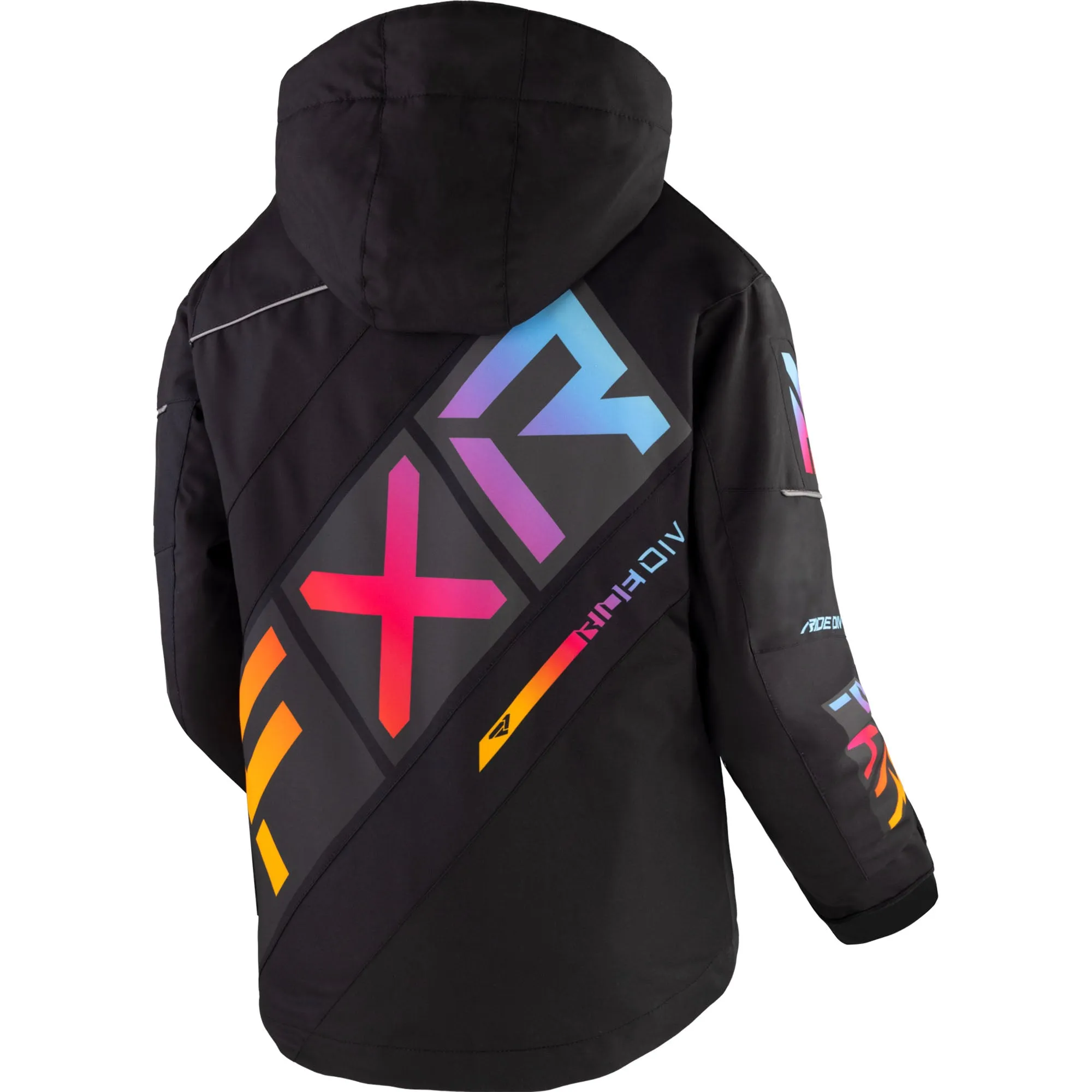 FXR Child CX Snowmobile Jacket Black/Spectrum