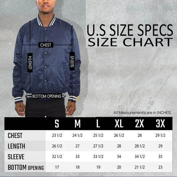 Mens Solid Color Varsity Jackets