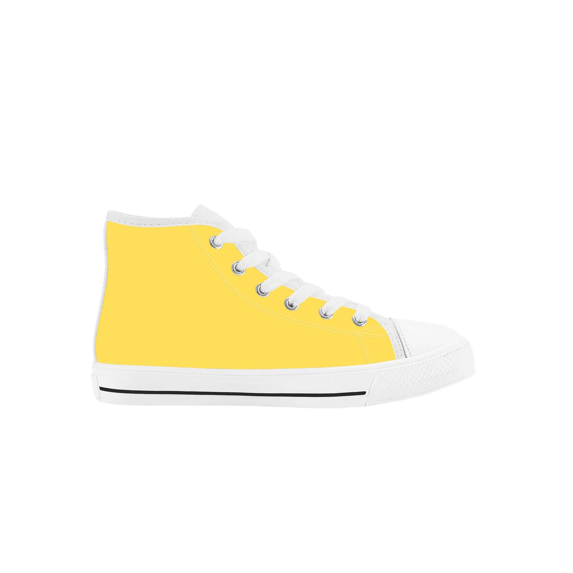 Personalize Graffiti Style Letters- Kids High Top Canvas Shoes