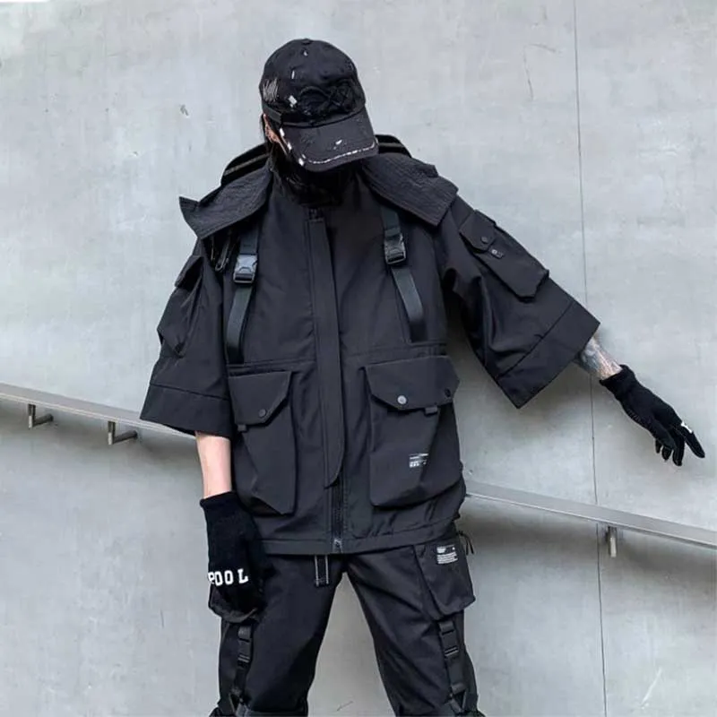 Techwear Dark Cargo Jackets