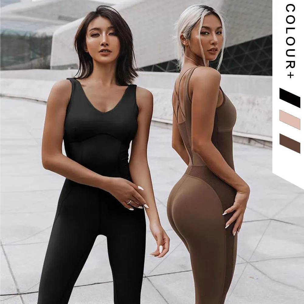 Women's One-Piece Sports Breathable Bodysuit